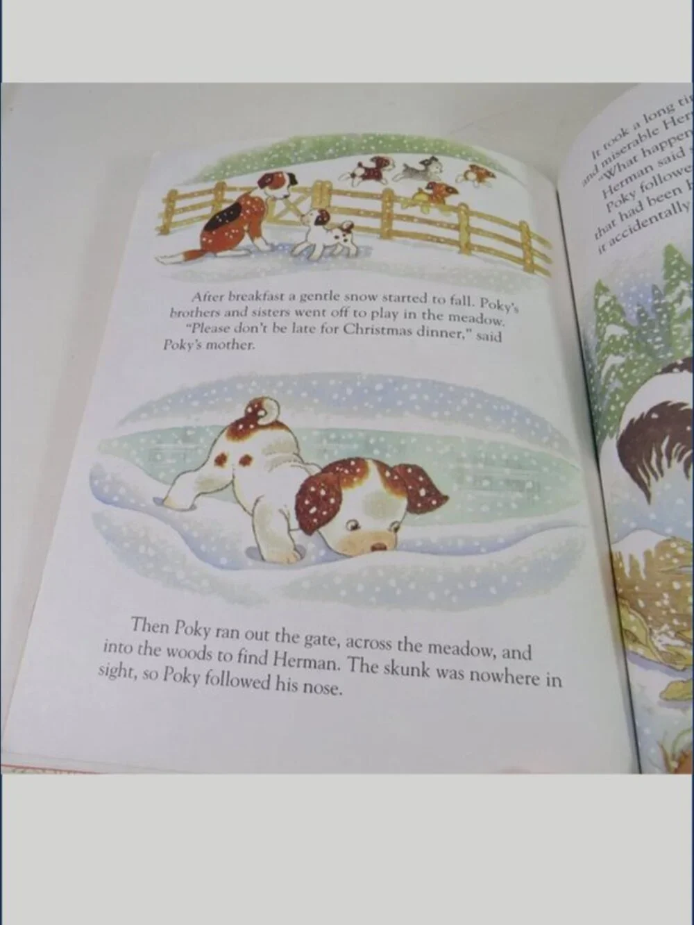 The Poky Little Puppy's First Christmas Little Golden Book 1993 Vintage hardback